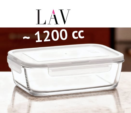 KİLİTLİ CAM SAKLAMA KABI ~1200 cc