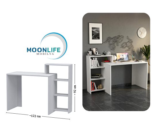 KİTAPLIKLI ÇALIŞMA MASASI