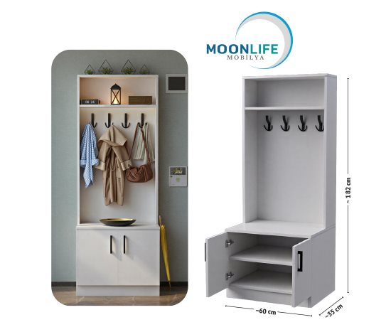 2 KAPAKLI ASKILIKLI RAFLI PORTMANTO