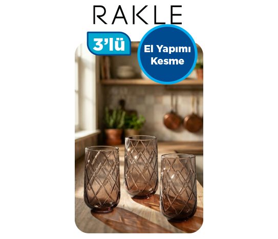 Rakle Renkli Meşrubat Bardağı ~470 cc