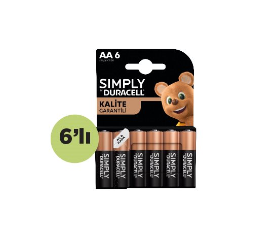 Alkalin Kalem Pil Duracell Simply AA