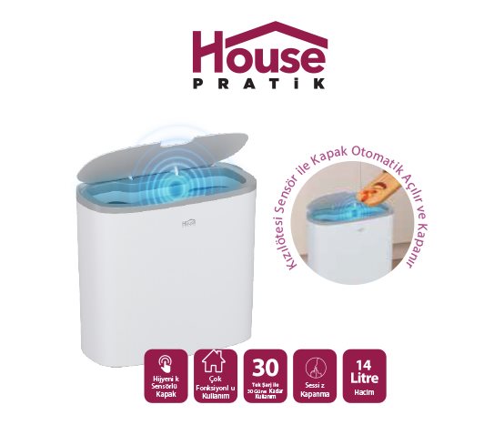 Sensörlü Çöp Kovası Hp90