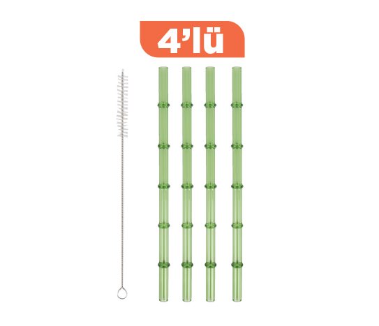 Bambu Şekilli Pipet Seti