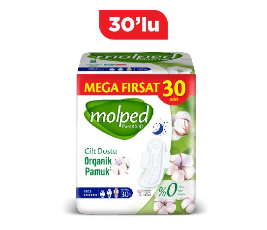 Molped Hijyenik Ped Pure&amp;Soft Gece
