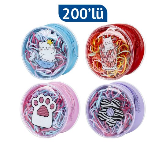 Çantalı Renkli Lastik Toka