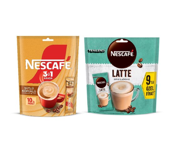 Nescafe Sütlü Köpüklü 3ü1 Arada 10’lu&amp; Latte 9’lu