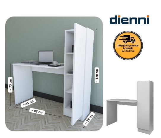 KAPAKLI RAFLI ÇALIŞMA MASASI