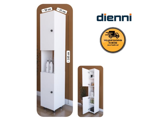 2 KAPAKLI BÖLMELİ ÇOK AMAÇLI DOLAP