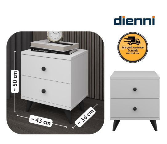 İKİ ÇEKMECELİ KOMODİN