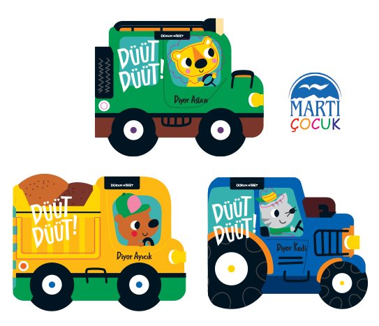 Araba Şekilli Keçeli Kitaplar