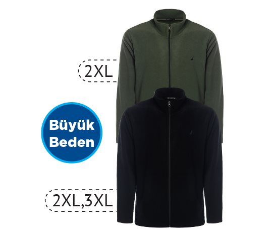 Tam Fermuarlı Polar Erkek