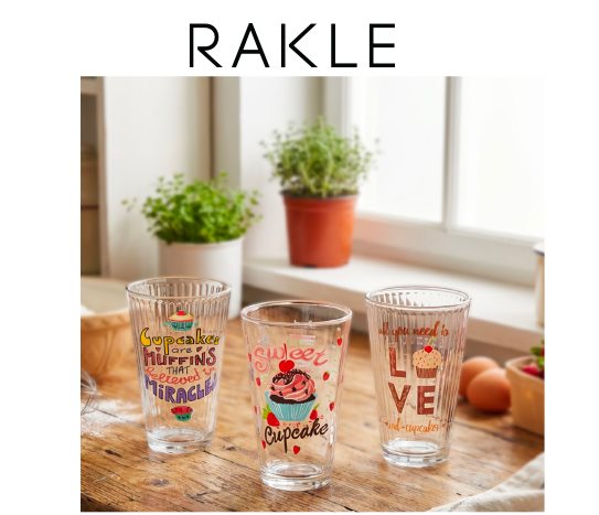 Desenli Cam Ölçü Bardağı