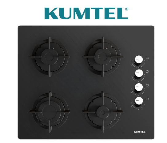 Döküm Izgaralı Cam Set Üstü Ocak Siyah