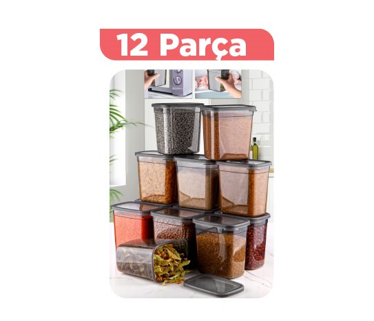 Dikdörtgen Erzak Sakalama Kabı Seti