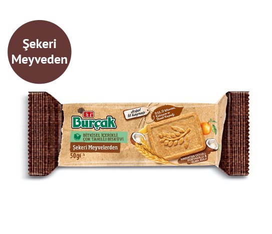 Burçak Hindistan Cevizli, Portakallı &amp; Elma Sulu Tahıllı Bisküvi