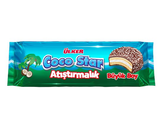 Ülker Coco Star Çikolata Kaplamalı Hindistan Cevizli Bisküvi