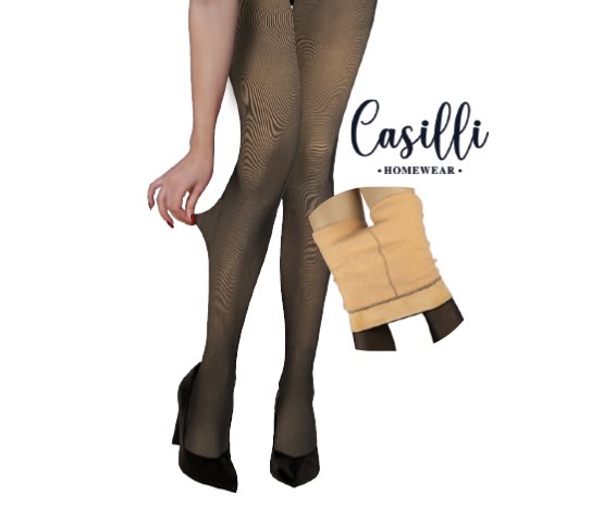 İnce Görünümlü İçi Polar Külotlu Çorap S/M/L