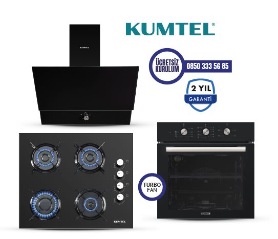 SİYAH TURBO CAM ANKASTRE SET