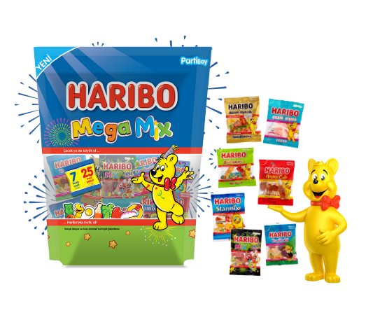 HARIBO MEGA MIX KARIŞIK YUMUŞAK ŞEKER