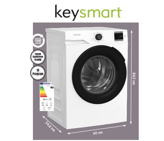 8 KG ÇAMAŞIR MAKİNESİ KEY 810 CM