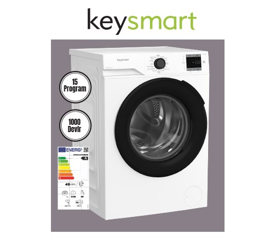 9 KG ÇAMAŞIR MAKİNESİ KEY 910 CM