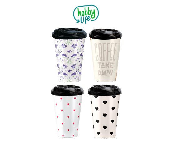 Desenli Kahve Bardağı ~500 ml