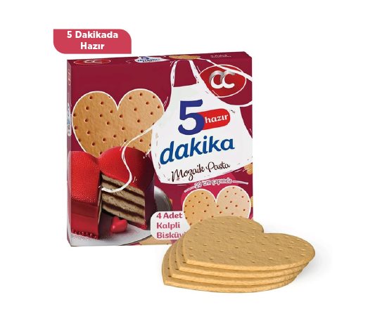 CC Kalp Şekilli Bisküvi Pasta Tabanı