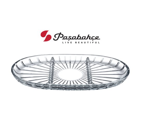 Elegant Bölmeli Oval Sunum Tabağı