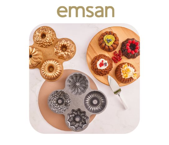 Alüminyum Döküm 4 Bölmeli Kek Kalıbı