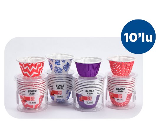 Desenli Kağıt Sufle Kabı