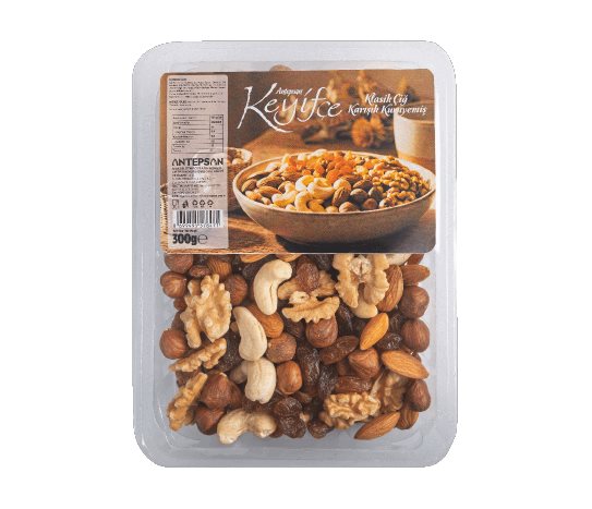 Keyifçe Çiğ Karışık Kuruyemiş