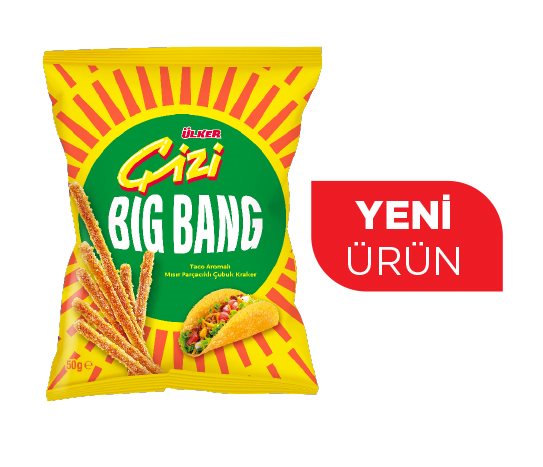 Ülker Çizi Big Bang Taco Aromalı Mısır Parçacıklı Çubuk Kraker
