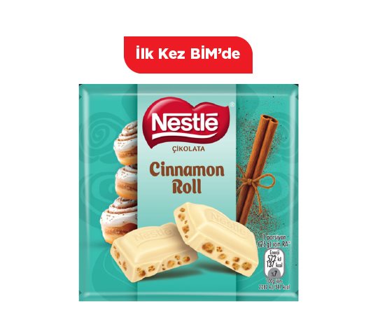 Nestle Cinnamon Roll Tarçınlı Çörek Parçacıklı Beyaz Çikolata