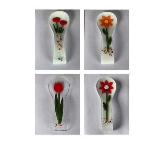 Desenli Cam Kepçe Altlığı ~ 23,5 X 9,5 cm