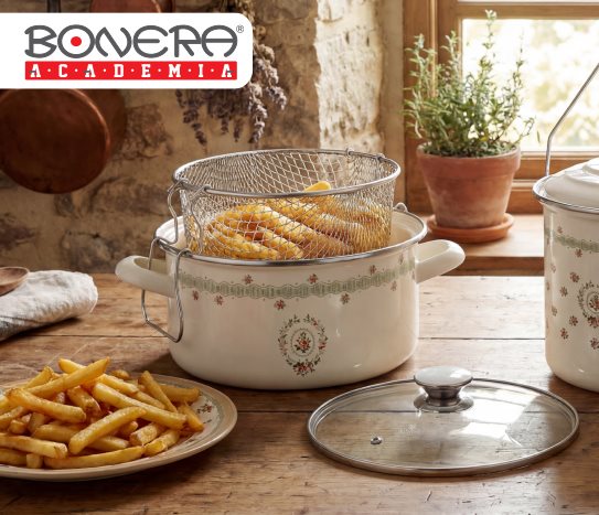 DESENLİ EMAYE KIZARTMA TENCERESI ~22 cm