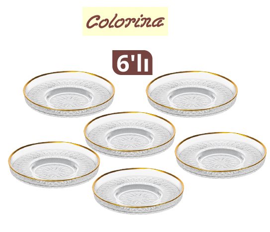 Altın Rimli Çay Tabağı ~ 12 cm