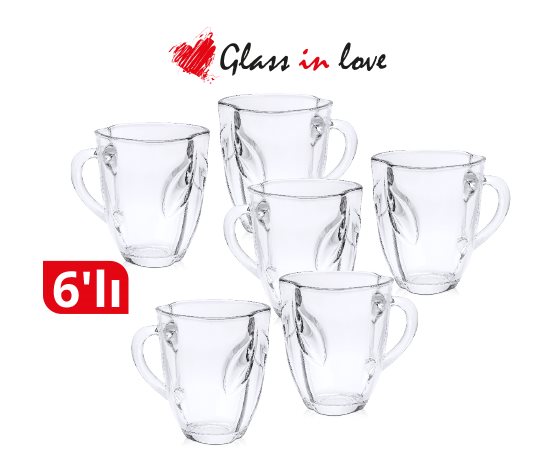 Elma Şekilli Cam Kupa ~ 190 cc