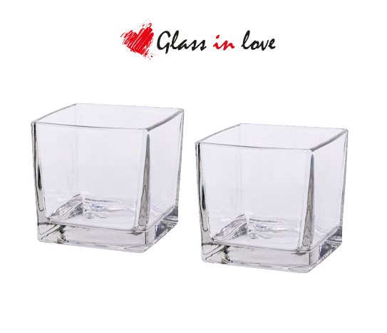 Kare Cam Tatlı/Dondurma Kasesi ~330 cc