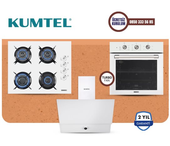 BEYAZ TURBO CAM ANKASTRE SET