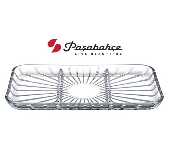 Elegant Bölmeli Dikdörtgen Tabak ~27,6x16,2 cm