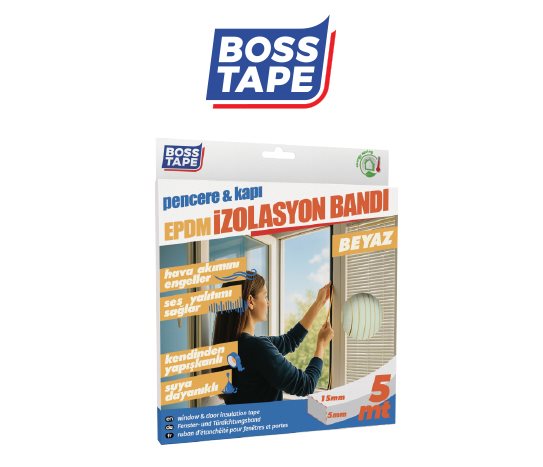 Kapı ve Pencere İzolasyon Bandı Beyaz 15 mmx5 m