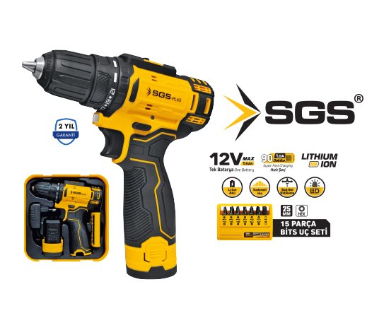 12V 1.5 AH TEK AKÜLÜ VİDALAMA SETİ