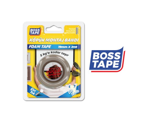 Çift Taraflı Köpük Bant Beyaz 19mm 2mt