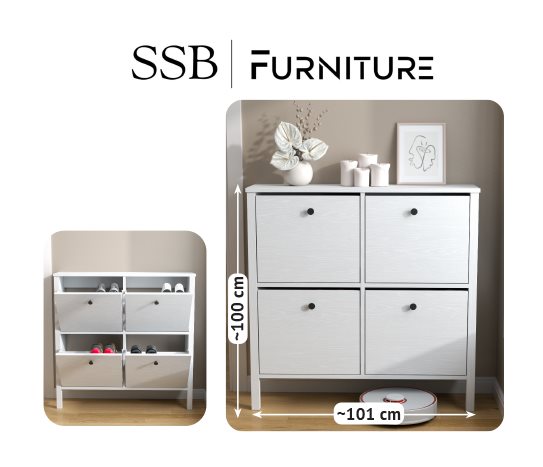 Rose 4 Bölmeli Ayakkabılık