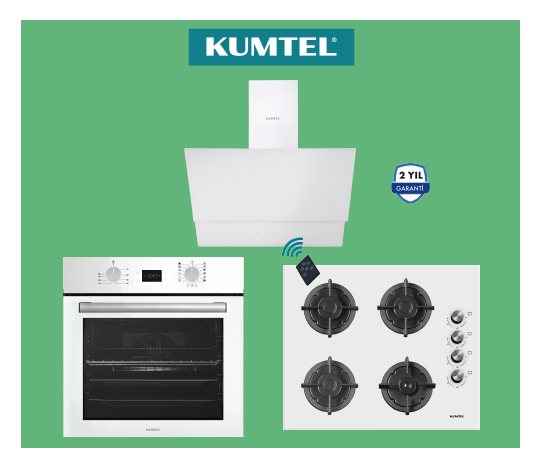 15 PROGRAM BEYAZ CAM ANKASTRE SET