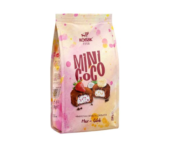 Konak Mini Coco Çilekli ve Muzlu Hindistan Cevizli Çikolata