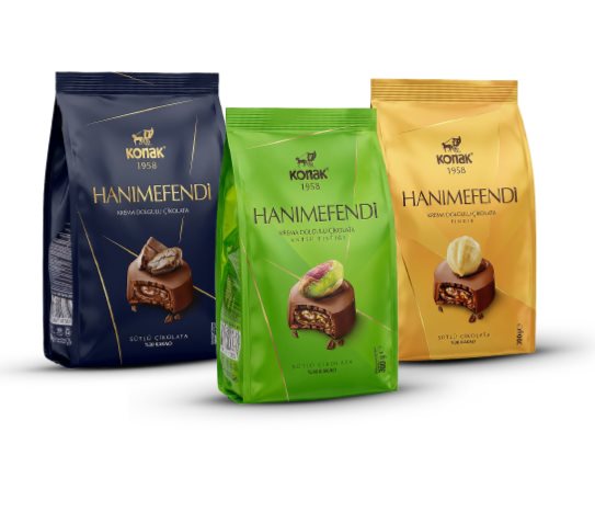 Konak Hanımefendi Dolgulu Sütlü Çikolata Çeşitleri