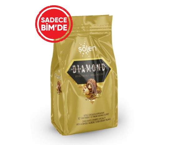 Şölen Diamond Bütün Fındıklı Çikolata Kaplı Top Gofret