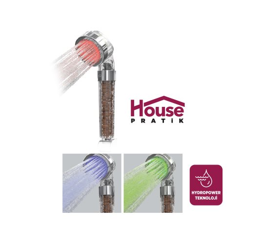 Isıya Duyarlı Led Işıklı Duş Başlığı