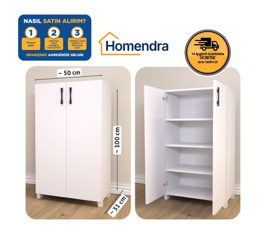 2 KAPAKLI 4 BÖLMELİ AYAKKABILIK